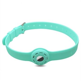 Pet Collar Design Hollow Out Anti-Lost Protective Cover Case Silicone Strap for Apple AirTag Tracker