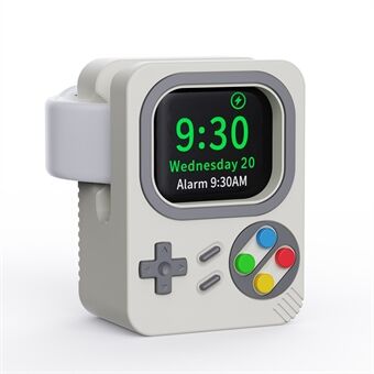 Klockladdarehållare för Apple Watch, Retro Game Console Design Silikon Stand Hållare