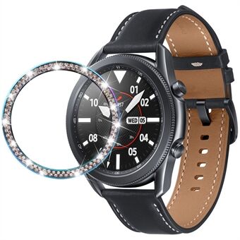 Anti Scratch Watch Bezel Ring med Shiny strassdekor för Samsung Galaxy Watch3 45mm