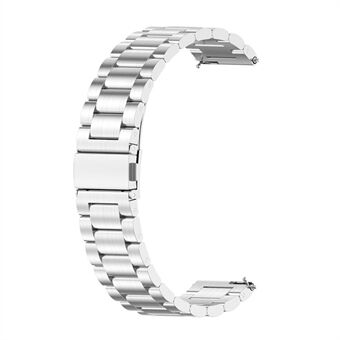 22 mm 3-pärlor Premium rostfritt Steel Smart Watch Band Smart Armbandsrem för Huawei Watch GT 3 46mm / Huawei Watch GT Runner - Silver