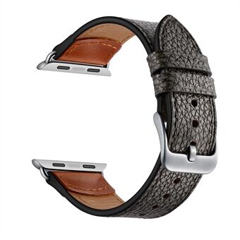 Stenmönster konsistens äkta läderklockarmband för Apple Watch Series 1/2/3 38mm / Series 4/5/6 / SE 40mm