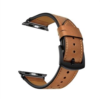 Crazy Horse Skin äkta läderklockarmband ersättning för Apple Watch Series 6 / SE / 5/4 40mm / Series 3/2/1 38mm