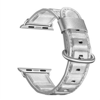 Äkta läder Coated Smart Watch Band för Apple Watch SE / Serie 6/5/4 44mm / Serie 3/2/1 42mm