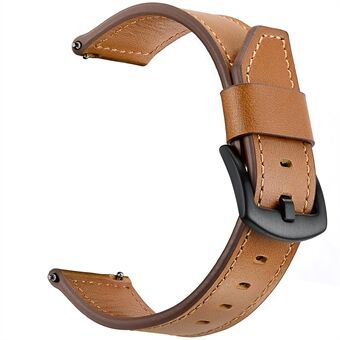 22 mm Knife Tail Top Layer Kohud Läderarmband för Huami Amazfit Smartwatch 1:a / 2:a