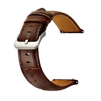 22mm Smart Watch-band med krokodilskinn i äkta läder för Samsung Gear S3 Classic/ Frontier