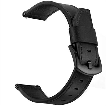 För Samsung Gear S3 Classic/ S3 Frontier 22mm Knivsvans Äkta läderklockarmband