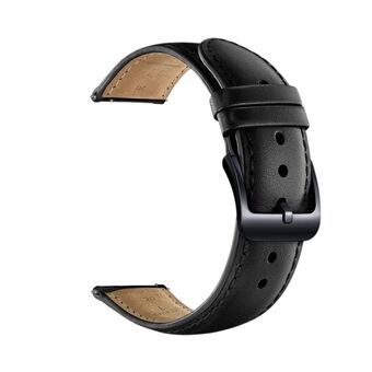 20 mm Premium äkta läder Smart Watch Arm Replacement för Huawei Watch 2 - Svart