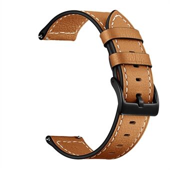22 mm sömnad dekor äkta läder klockarmband armband armband för Huawei Watch GT / Watch 2 / Watch Magic