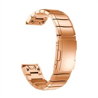 Armbandsur i rostfritt Steel med fjärilspänne för Garmin Fenix 6S