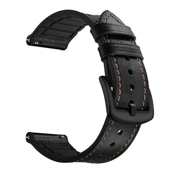 För Huami Amazfit Watch 2 med hål kohud Silikon Yta Äkta läder Smart Watch Band