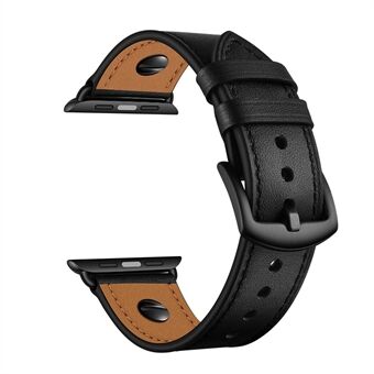 Nitdekor Toppskikt Äkta läderklockarmband för Apple Watch Series 1/2/3 42mm / Series 6 SE 5 4 44mm
