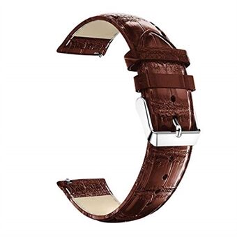 22mm Crocodile Texture Äkta läder Smart Watch Band ersättning för Huawei Watch GT2e / GT2 46mm