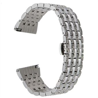 22mm rostfritt Steel strass dekor klockarmband för Huawei klocka GT2e / GT2 46mm