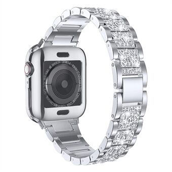 Aluminiumlegering Klockarmband Tillbehör Rhinestone Decor för Apple Watch Series 6 SE 5 4 40mm / Series 3/2/1 38mm