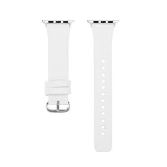 Litchi Texture Top Layer Cowhide Leather Smart Watch Band för Apple Watch Series 3/2/1 38mm