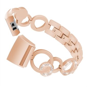Zinklegering med klockarmband med diamantkedja för Fitbit Charge 2