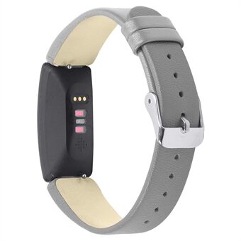 Single Loop Hemming äkta läder klockarmband i kort stil för Fitbit Inspire / Inspire HR