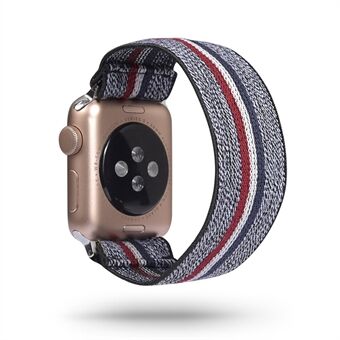 Färgmatchande utskrift Nylon Watch Band för Apple Watch Series 6 / SE / 5/4 40mm / Series 3/2/1 Watch 38mm