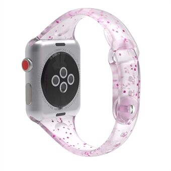 Flash Powder Utsökt Silicone Armband Replacement Band för Apple Watch Series 6 SE 5 4 40 mm, Serie 3/2/1 38mm