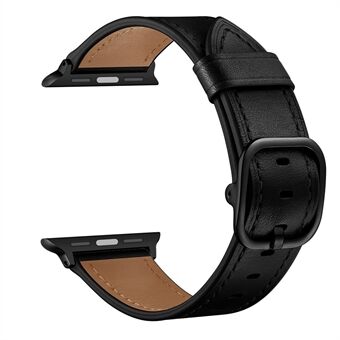 DS Style äkta läderklockband för Apple Watch Series 6 / SE / 5/4 44mm / Series 3 2 1 Watch 42mm