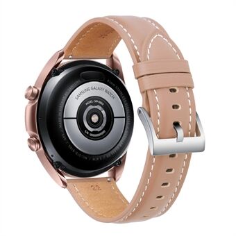 20mm fina sömmar Äkta läderklockband för Samsung Galaxy Watch3 41mm etc.