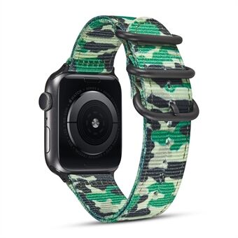 22mm kamouflage stil TPU + PU nylon klockband för Apple Watch Series 1/2/3 42mm / Apple Watch Series 4 44mm