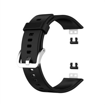 Metal Buckle Soft Silikon Watch Band Rem Ersättning för Huawei Watch Fit 2020