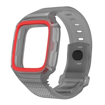 Justerbart silikonbytarmband för armbandsur för Fitbit Versa