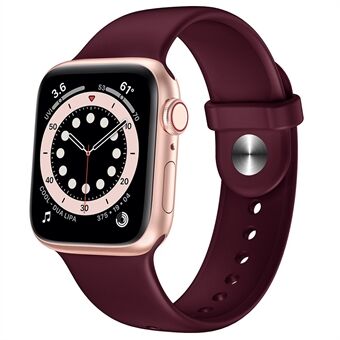 Silikonarmband för ersättning av Apple Watch 1/2/3 38mm eller 4/5/6/SE 40mm - Bordeaux röd