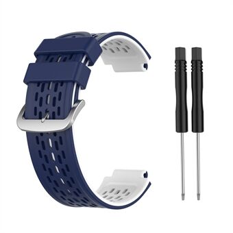 Dubbelfärgad Klockarmband i Silikon för Garmin Approach S2 S4 / Garmin Vivoactive - Marinblå