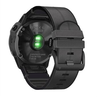 26MM PU läderyta + Silikon Smart Watch Band Rem för Garmin Watch