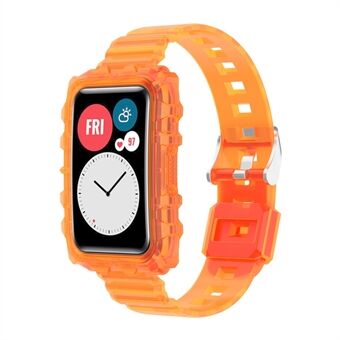 Transparent TPU-integrerad Smart Watch Band Armbandsram för Huawei Watch Fit, One Size