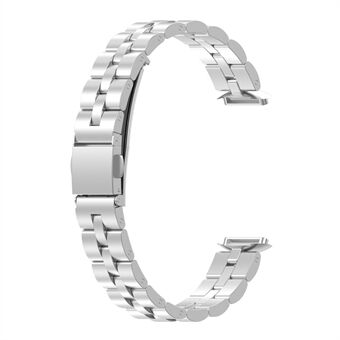 Klockband i rostfritt Steel 3 pärlor Exakt skärprocess Ersättningsarmband Armband för Fitbit Luxe / Special Edition - Silver