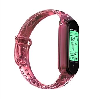 Färgskiftande mjuk TPU Smart Watch Band Rembyte för Xiaomi Mi Band 3/4
