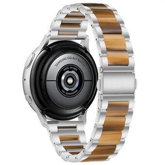 20 mm tre pärlor uppgraderad rostfritt Steel harts Retro band Armband Armband för Samsung Galaxy Watch4 40mm / Watch4 44mm / Watch4 Classic 46mm / Watch4 Classic 42mm