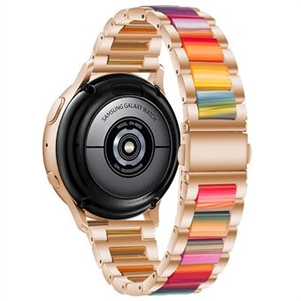 22 mm armband med tre pärlor i rostfritt Steel Fashion elegant hartsarmband för Huawei Watch 3/3 Pro / Samsung Galaxy Watch 3 45 mm / 46 mm / Garmin Venu 2