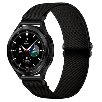 20 mm flätat armband i nylon justerbart elastiskt solo-band för Samsung Galaxy Watch4 Classic 42 mm 46 mm / Watch4 40 mm 44 mm / Watch3 41 mm / Watch Active2 40 mm 44 mm / Watch Active