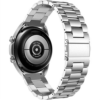 22 mm titanlegering metall klockband 3 pärlor platt spänne klockarmband för Samsung Galaxy Watch3 45 mm / Suunto 9 Peak / Haylou RT RS3 / Realme Watch S