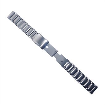 22 mm Titanium klockarmband 3 pärlor Armband med vikbart metallspänne Classic spänne för Samsung Galaxy Watch3 45 mm / Gear S3 Frontier / Suunto 9 Peak / Haylou RT RS3