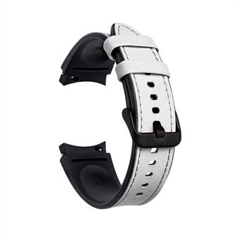 20 mm justerbar klockarmband i läder för Samsung Galaxy Watch4 44 mm 40 mm / Galaxy Watch4 Classic 46 mm 42 mm