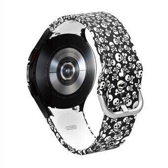 Snyggt mönstertryckt silikon Hållbart Smart klockbandsremsbyte för Samsung Galaxy Watch4 40mm / 44mm / Watch4 Classic 42mm / 46mm