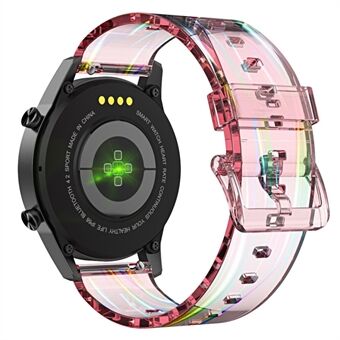 22mm Transparent TPU Smart Watch Band Ersättningsarmband för Suunto 9 Peak / Samsung Galaxy Watch3 45mm