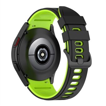 Dubbla färger Andas sport silikon klockband ersättningsrem för Samsung Watch4 40mm 44mm / Watch4 Classic 42mm 46mm / Watch Active2 40mm 44mm / Watch3 41mm