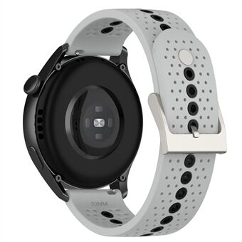 20 mm tvåfärgad silikon klockarmband för Huawei Watch GT3 42 mm / Samsung Galaxy Watch 42 mm
