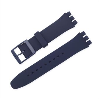 20 mm silikon enfärgad klockremsbyte klockband med stiftspänne för Swatch