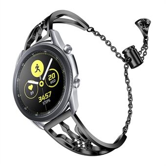 22mm ihåligt rostfritt Steel klockband för kvinnor Dressy Strassarmband Armband för Samsung Galaxy Watch3 45mm / Klocka 46mm