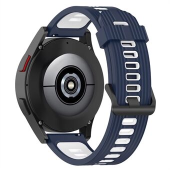 20 mm silikonrand i två färger klockarmband Mjukt armband med spänne för Huawei Watch GT2 42 mm / Samsung Galaxy Watch4 Classic 42 mm / 46 mm / Watch4 40 mm / 44 mm