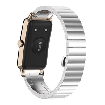 Fashionabla 1-pärla metallarmbandsrem, utbyte 16 mm för Huawei Watch Fit Mini - Silver