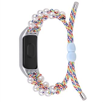 Pearl Decor Justerbart flätat repbyte klockband Smart Watch-armband för Xiaomi Mi Band 5/6