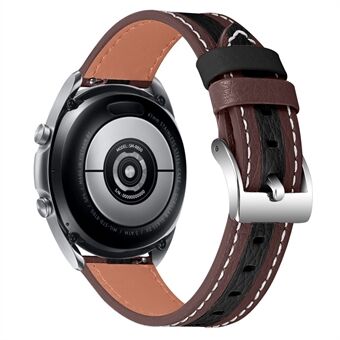 För Garmin Vivomove Luxe / GarminMove Luxe Cowhide Leather Armband Färg Skarvning Design Ersättning justerbar rem (20mm)